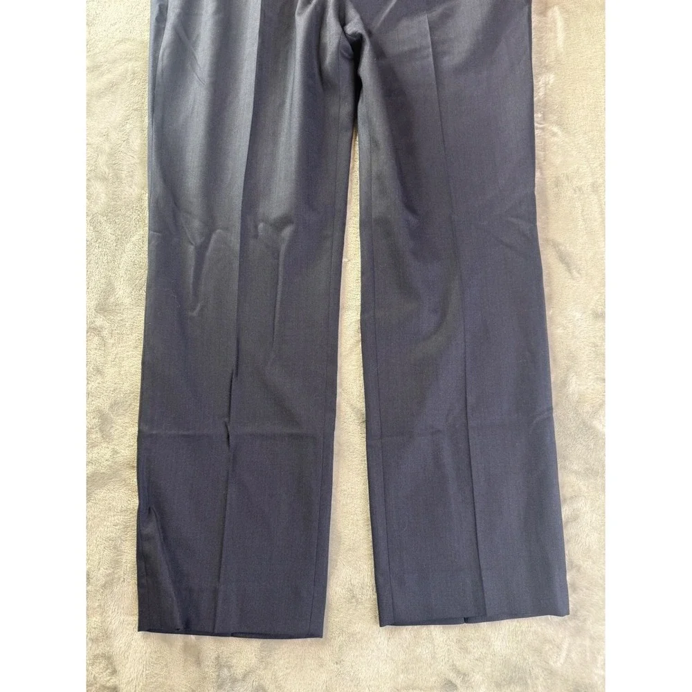 Theory Dress Pants Mens 34 Navy Blue Flat Front Straight Leg Suit Trousers